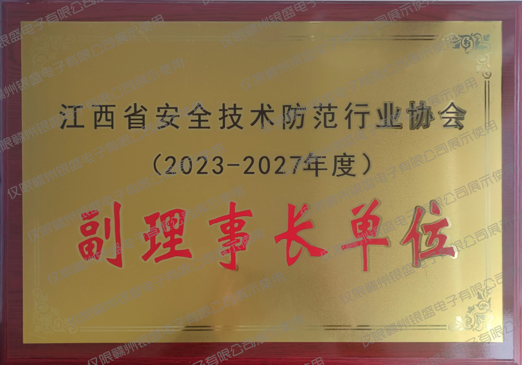 6.江西省安防行业协会副理事长单位